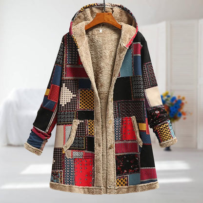 Veste Femme Doublure Polaire Capuche Coupe Ajustée Hivernale