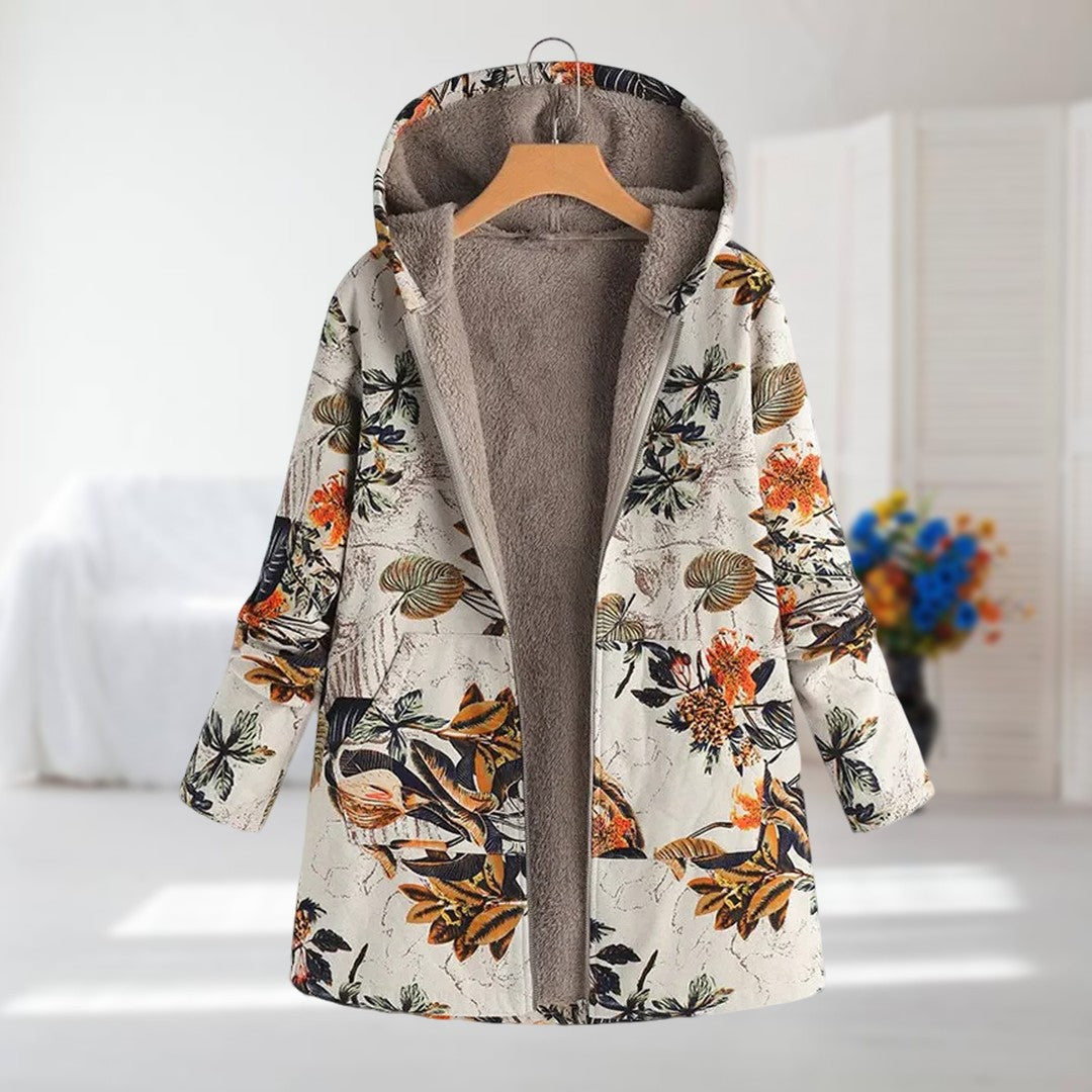 Veste Femme Doublure Polaire Capuche Coupe Ajustée Hivernale