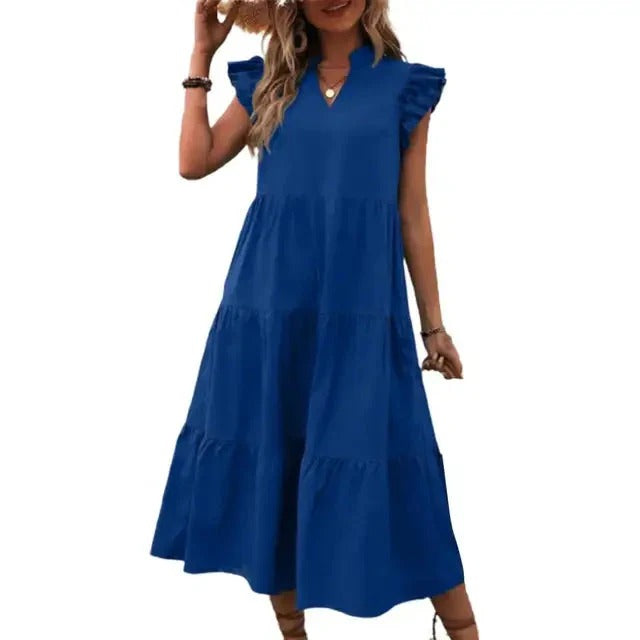 Robe de Soirée Élégante Marine pour Femme - PanierRoyale