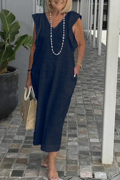 Robe Été Femme élégante - Robe courte sans manches en dentelle