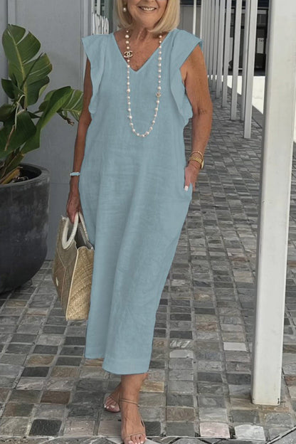 Robe Été Femme élégante - Robe courte sans manches en dentelle