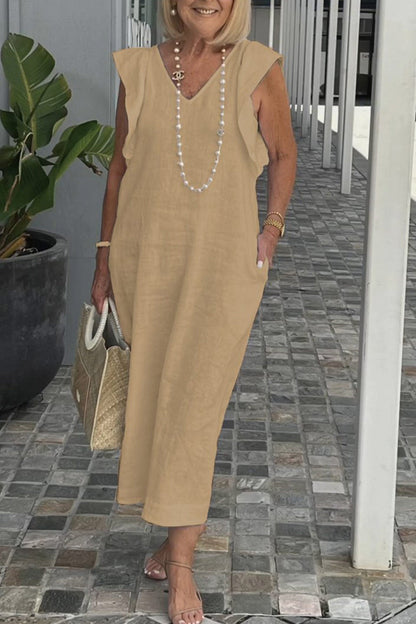 Robe Été Femme élégante - Robe courte sans manches en dentelle