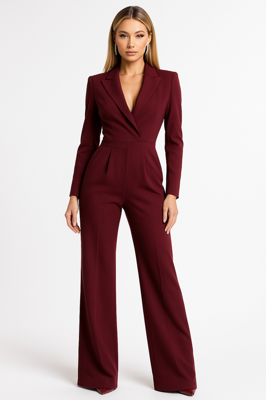 Combinaison Élégante Manches Longues pour Femme - BerlinGlamour