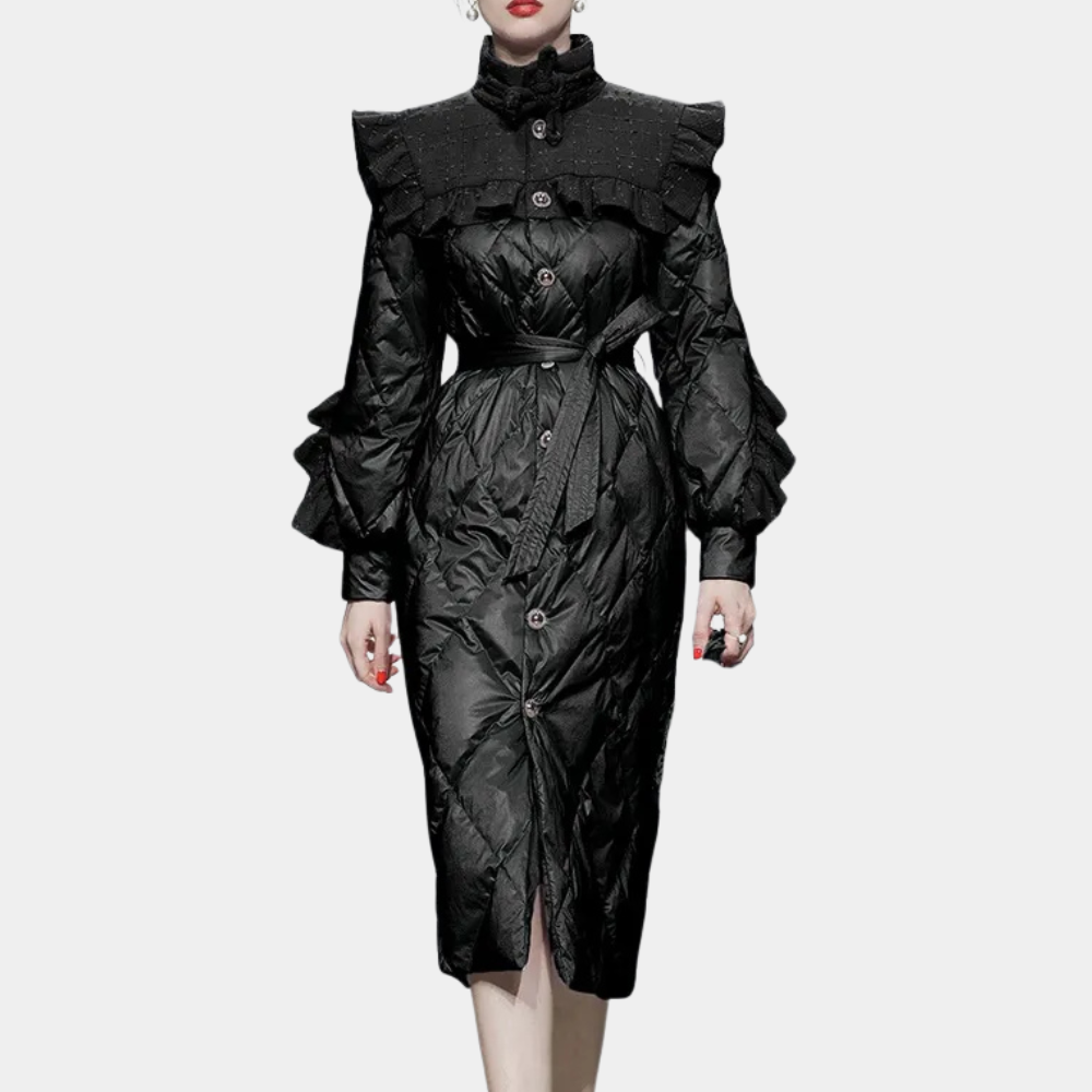 EDA - Manteau Long d'Hiver Sophistiqué pour Femmes