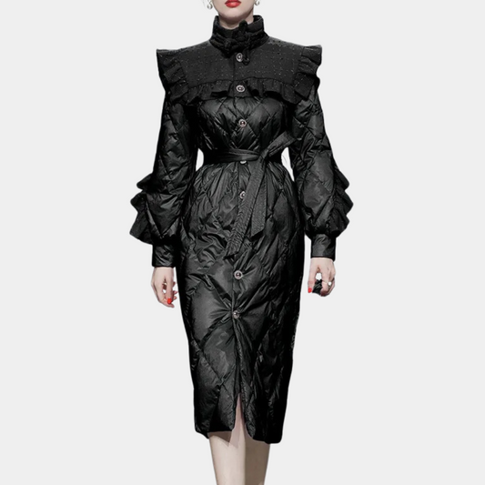 EDA - Manteau Long d'Hiver Sophistiqué pour Femmes