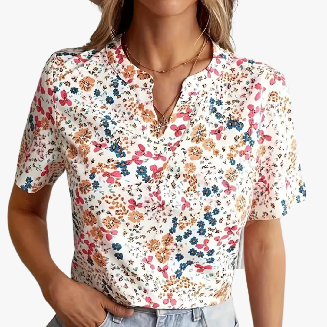Blouse Femme Chic Fleurs pour Bureau ou Sortie