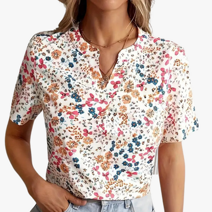 Blouse Femme Chic Fleurs pour Bureau ou Sortie