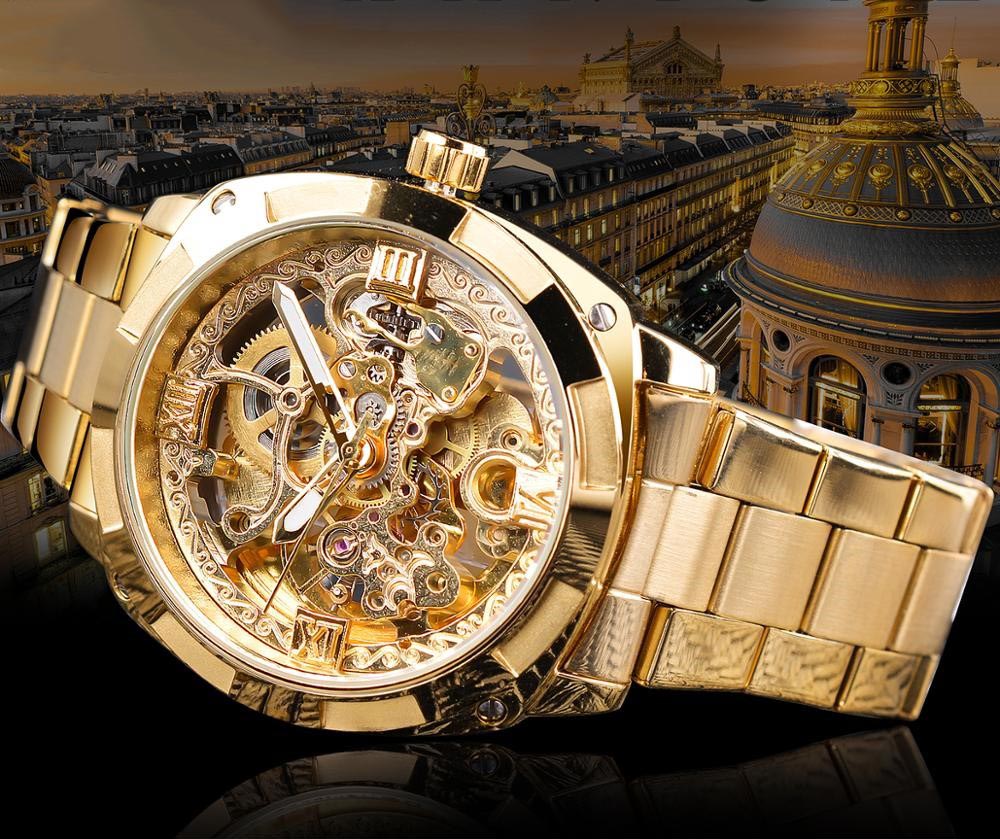 Montre Homme Élégante Verre Cristal Transparent