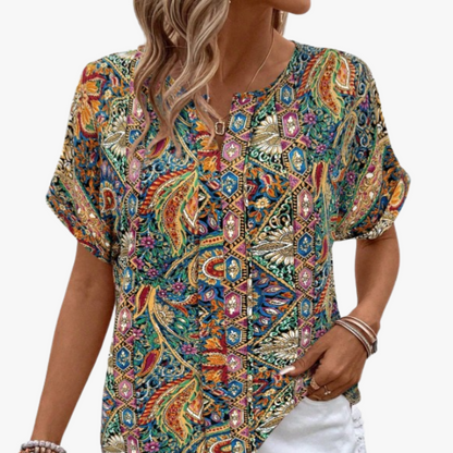 Blouse Femme Chic Fleurs pour Bureau ou Sortie