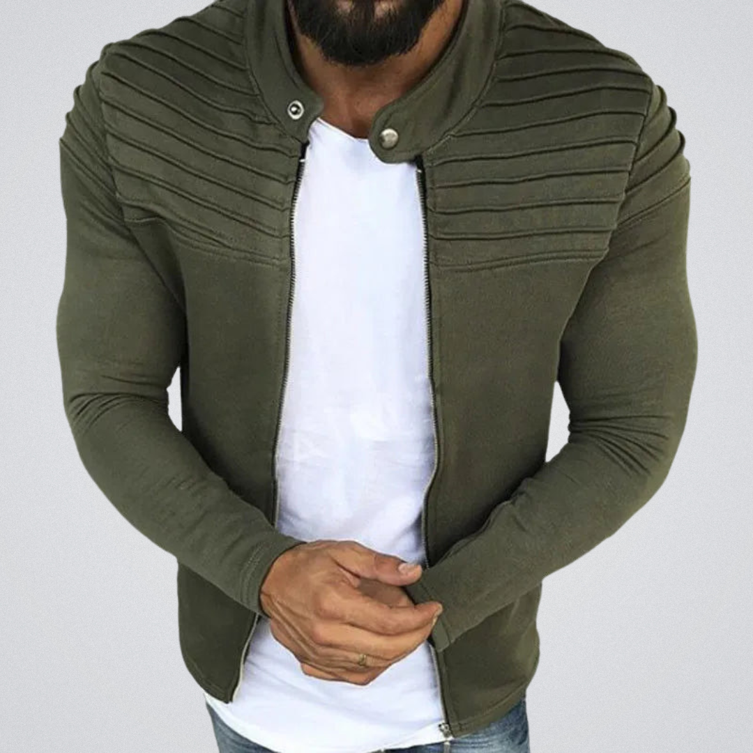 Veste Homme Slim Fit Élégante avec Pads d'Épaules