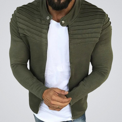 Veste Homme Slim Fit Élégante avec Pads d'Épaules
