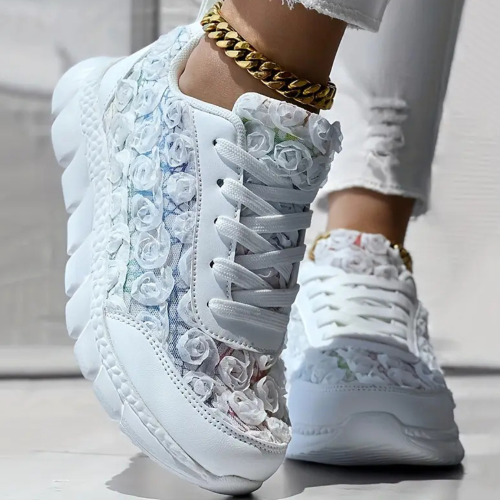 REBEKAH - Chaussures Classe en 3D pour Femmes avec Motif Floral