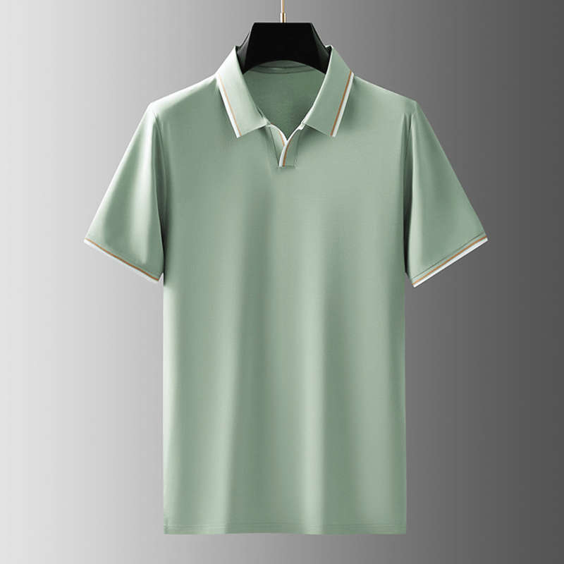 Chemise Polo en Soie Homme Élégant