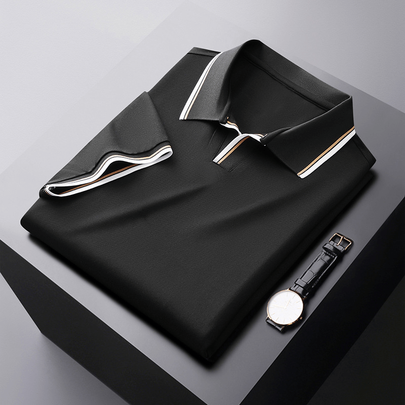 Chemise Polo en Soie Homme Élégant