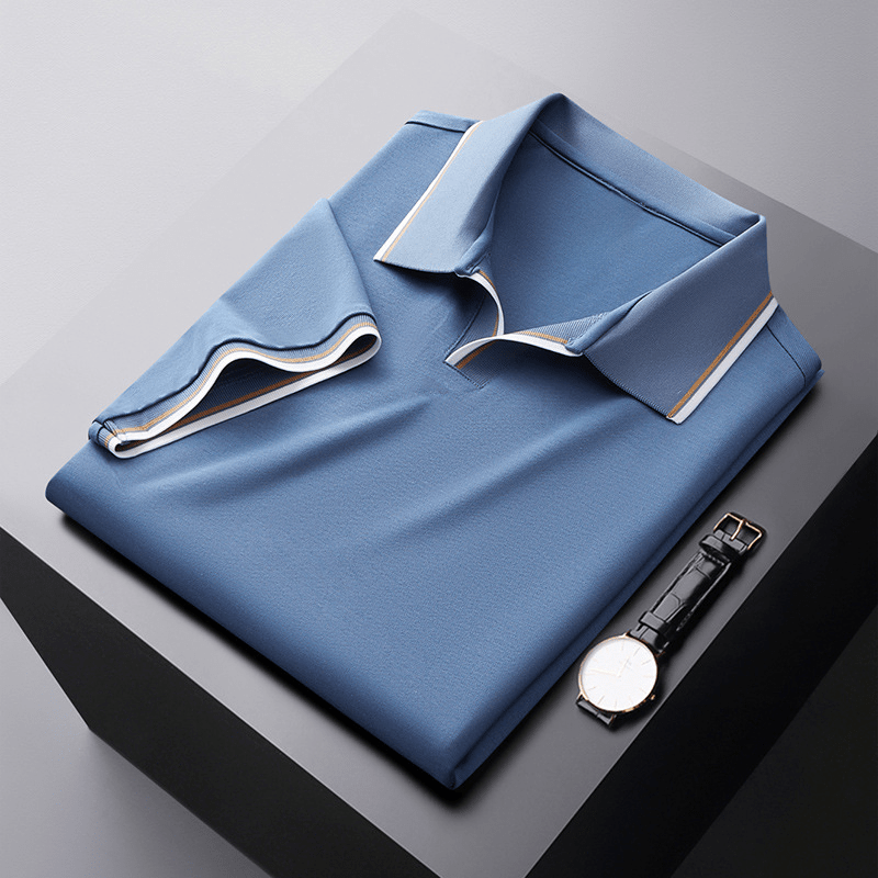 Chemise Polo en Soie Homme Élégant - BerlinGlamour