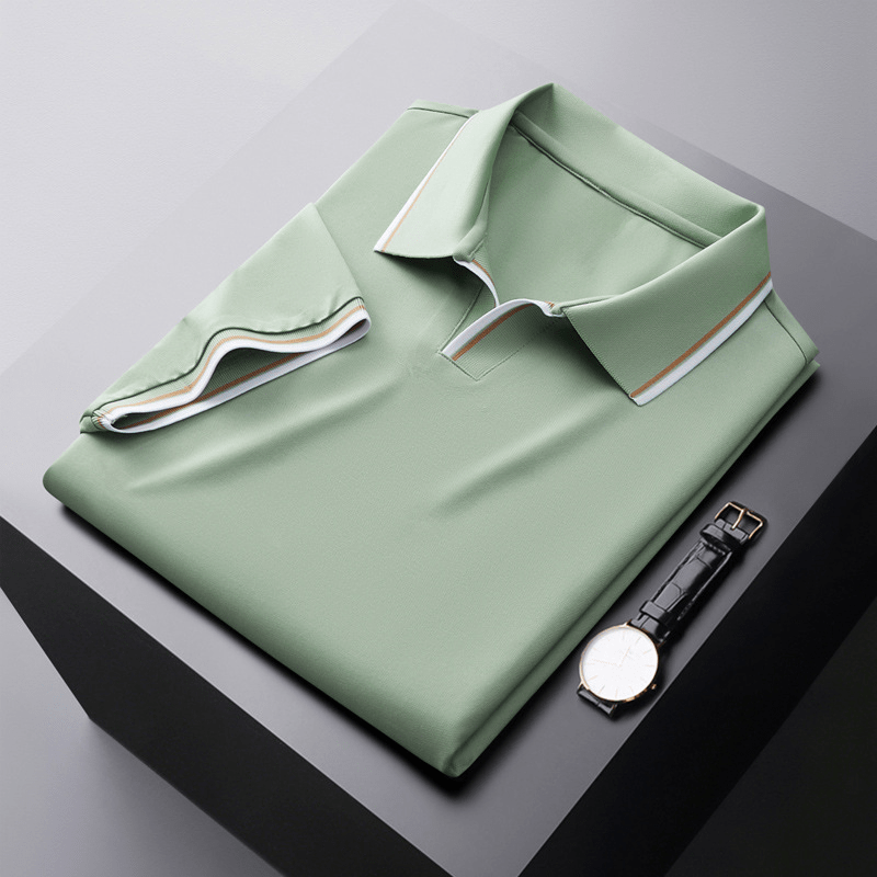 Chemise Polo en Soie Homme Élégant