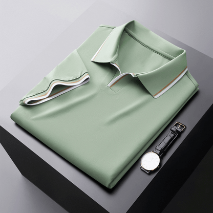 Chemise Polo en Soie Homme Élégant