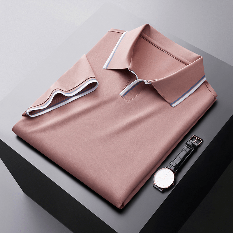 Chemise Polo en Soie Homme Élégant