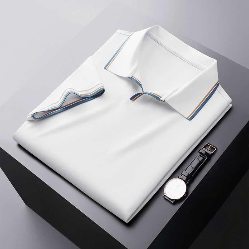 Chemise Polo en Soie Homme Élégant