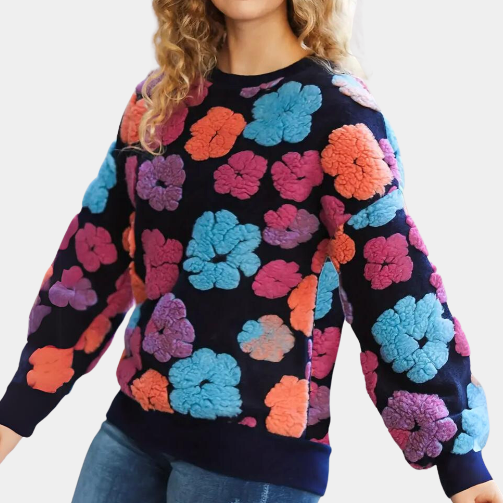 MARIE - Pull Fleuri pour Femmes