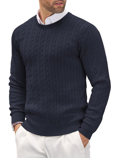 Pull Homme Slim Fit Col Rond en Tricot Fin