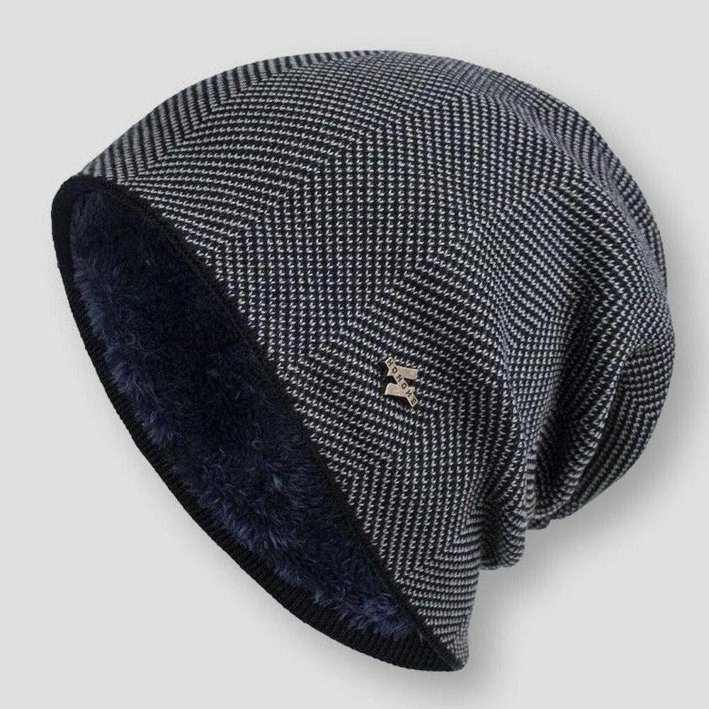 Casque Tricoté Hiver Chaud et Confortable pour Homme