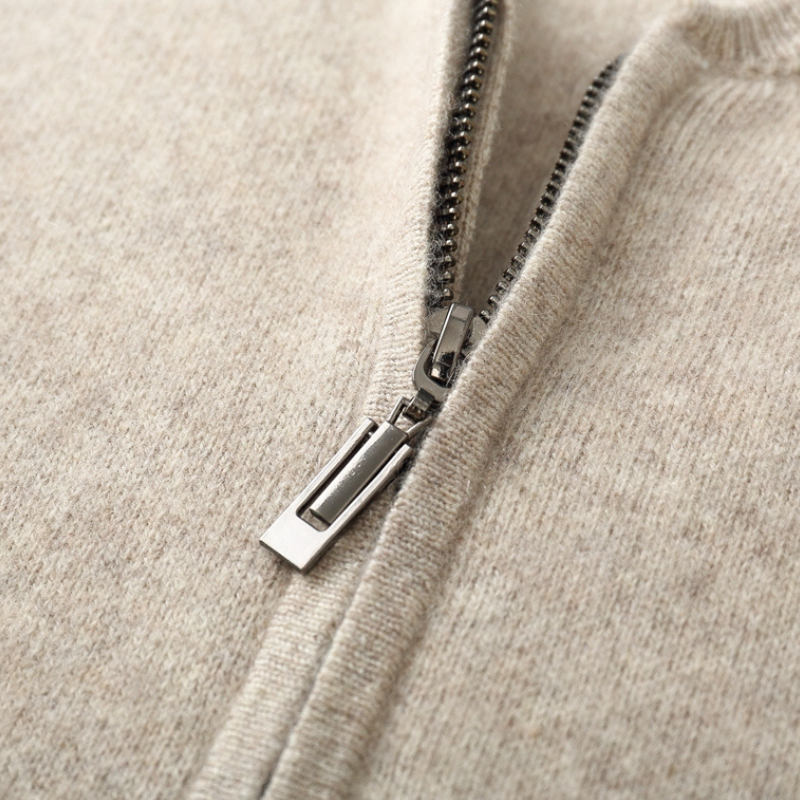 Cardigan Homme Laine Chaud et Élégant avec Fermeture Éclair