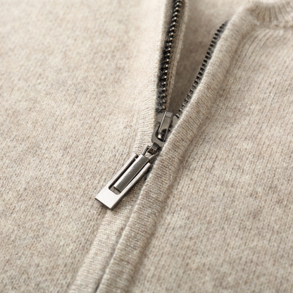 Cardigan Homme Laine Chaud et Élégant avec Fermeture Éclair