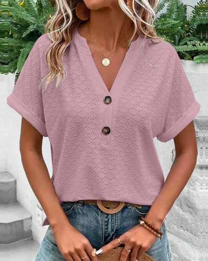 Blouse Femme Été Légère à Manches Courtes