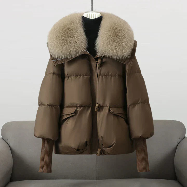 Veste Hiver Fourrure Synthétique Élégante