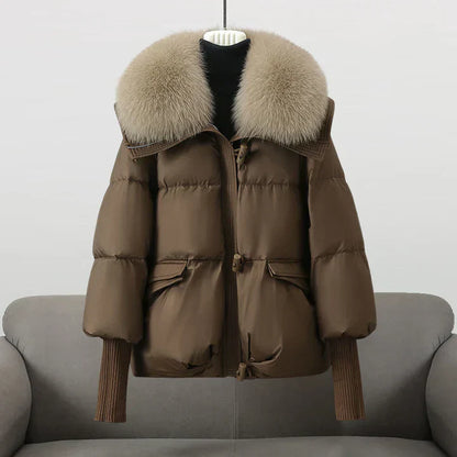 Veste Hiver Fourrure Synthétique Élégante