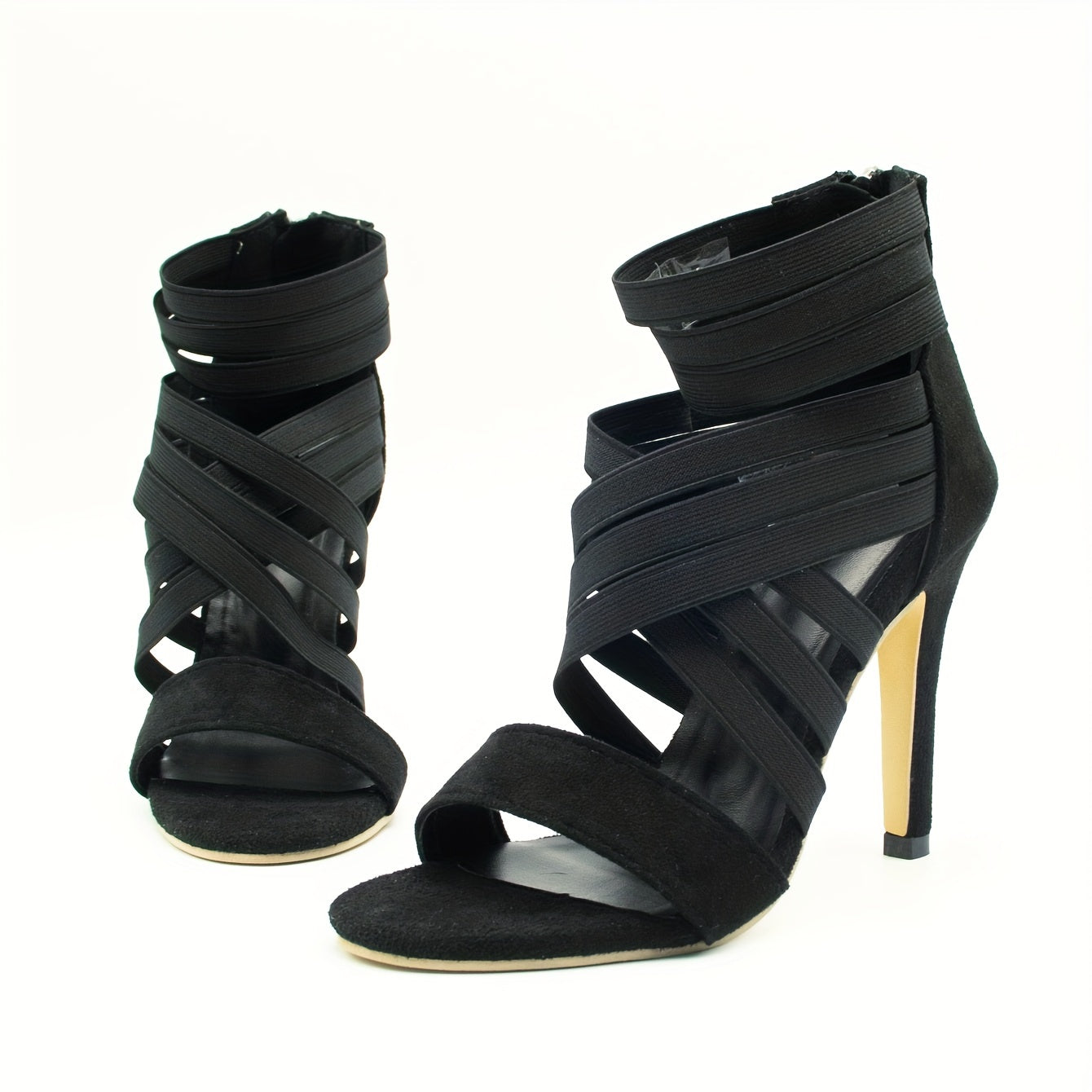 Valeria™ – Sandales Femme à Talon Aiguille Chic Bout Ouvert & Zip Été