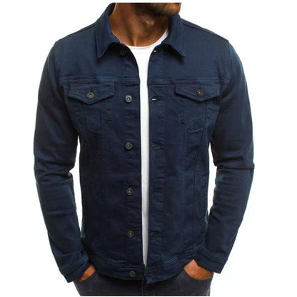 Veste denim homme classique ajustée