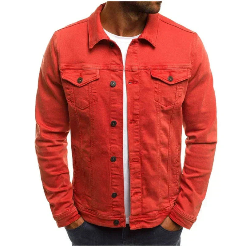 Veste denim homme classique ajustée
