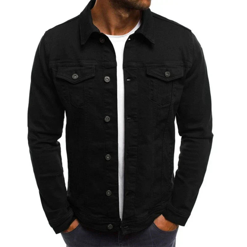 Veste denim homme classique ajustée