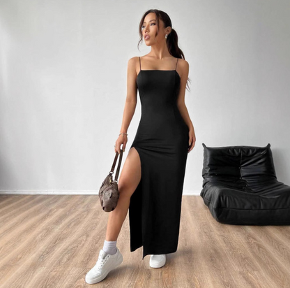 Valessia™ – Robe Longue Fendue Sans Manche Élégante et Sexy pour l’Été