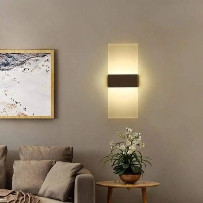 Valora™ – Applique Murale LED Rectangulaire Noire & Blanche Moderne