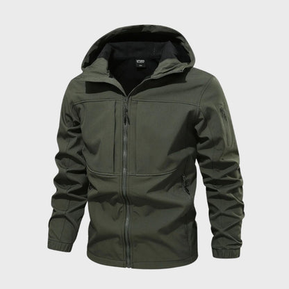 Veste Imperméable Homme avec Capuche et Poches Zippées