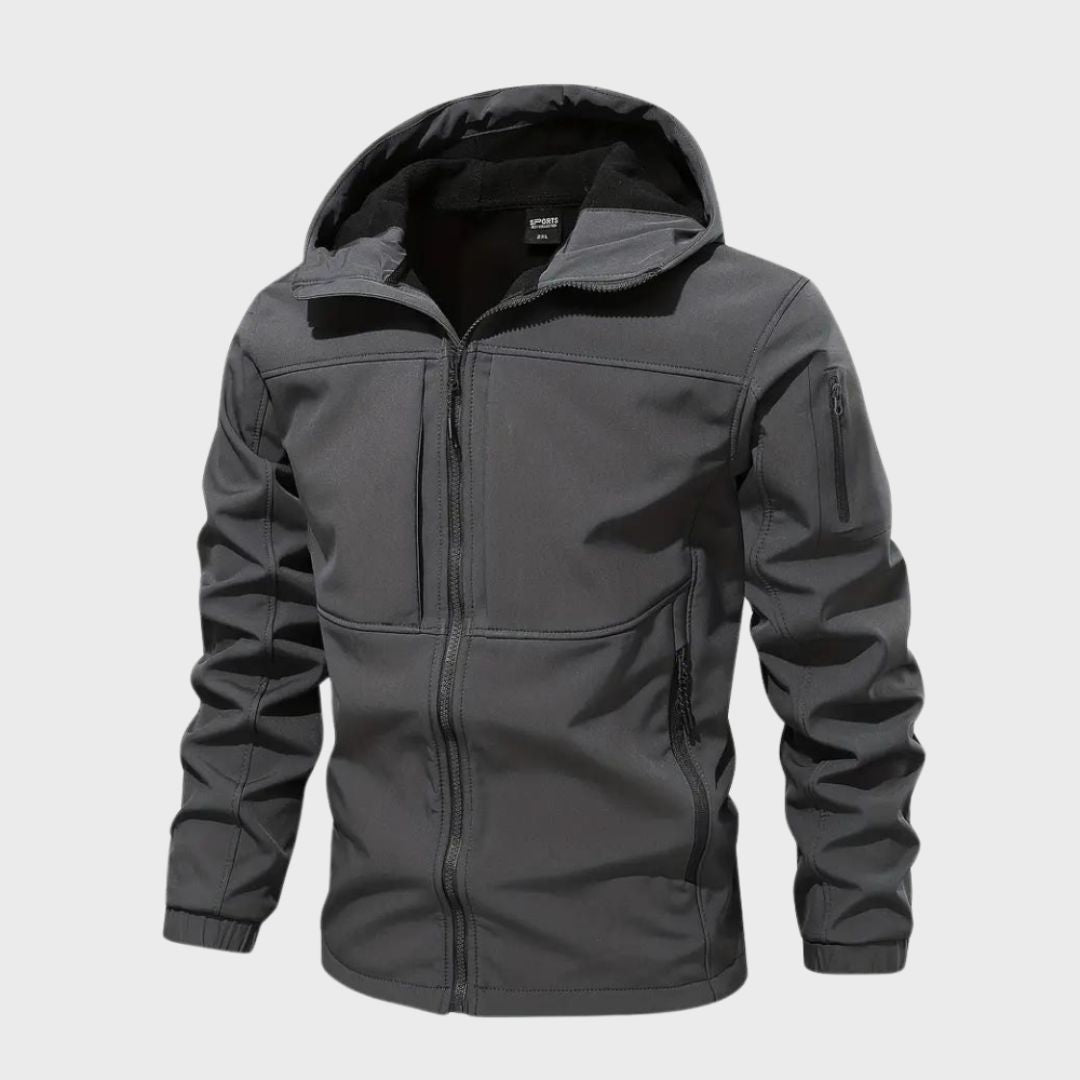 Veste Imperméable Homme avec Capuche et Poches Zippées