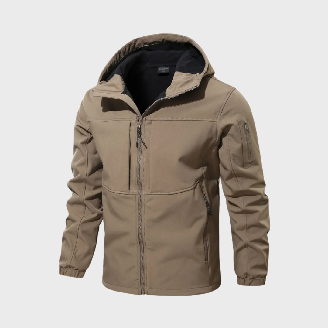 Veste Imperméable Homme avec Capuche et Poches Zippées