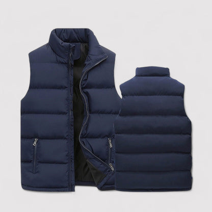 Gilet Homme Isolant Léger Col Montant Polyvalent