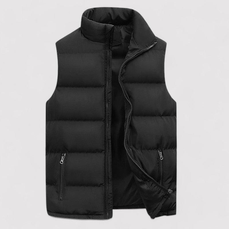 Gilet Homme Isolant Léger Col Montant Polyvalent