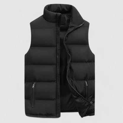 Gilet Homme Isolant Léger Col Montant Polyvalent
