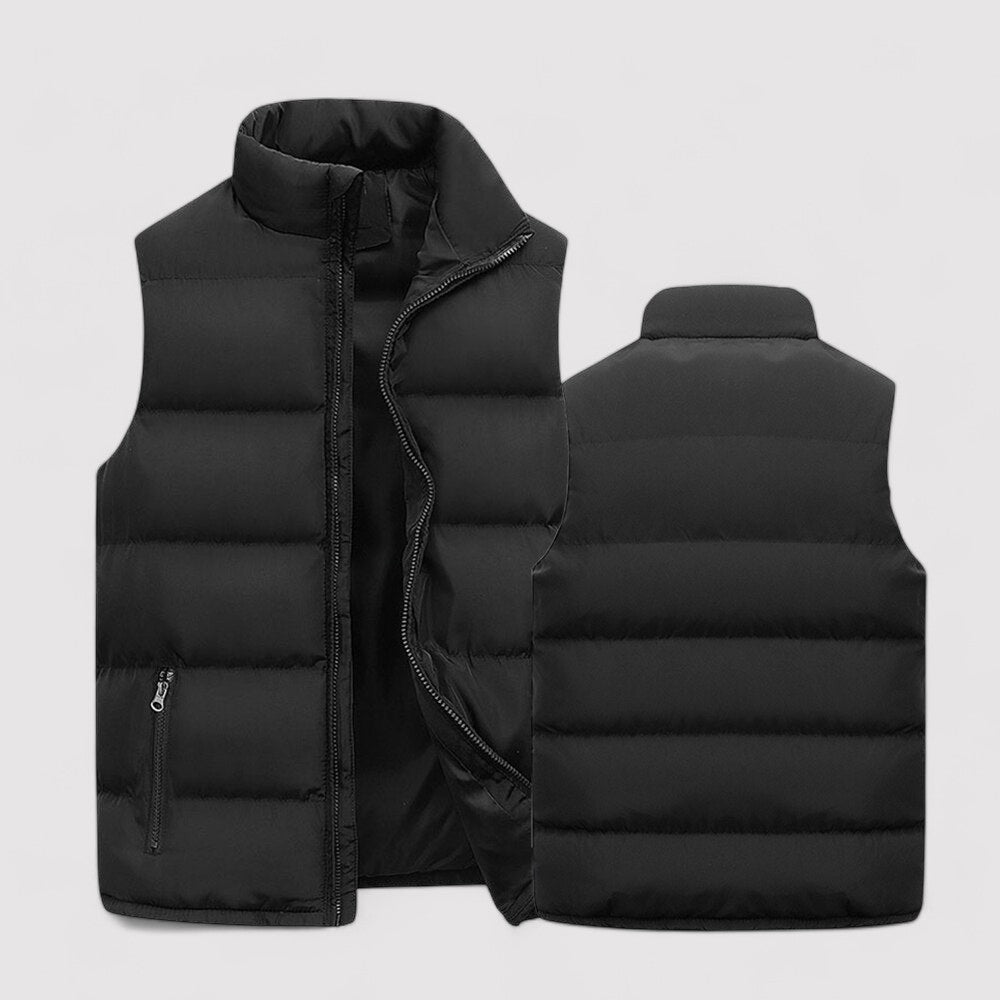 Gilet Homme Isolant Léger Col Montant Polyvalent