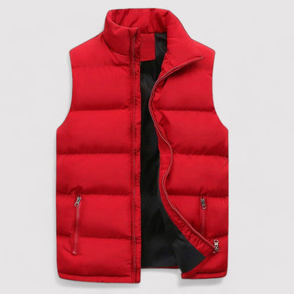 Gilet Homme Isolant Léger Col Montant Polyvalent