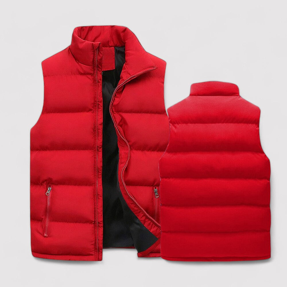 Gilet Homme Isolant Léger Col Montant Polyvalent