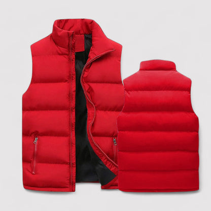 Gilet Homme Isolant Léger Col Montant Polyvalent