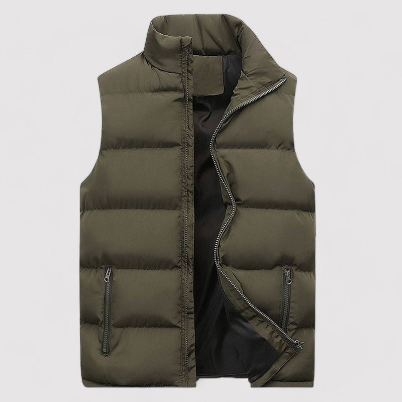 Gilet Homme Isolant Léger Col Montant Polyvalent