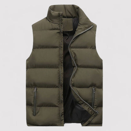Gilet Homme Isolant Léger Col Montant Polyvalent