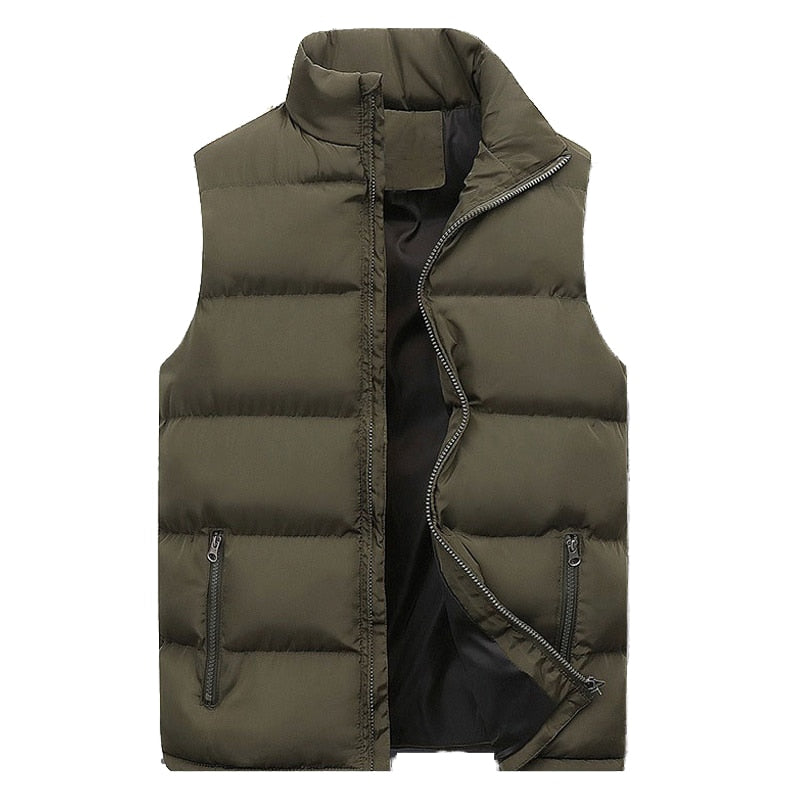 Gilet Homme Hiver Doublure Polaire Épaule avec Poches Intérieures